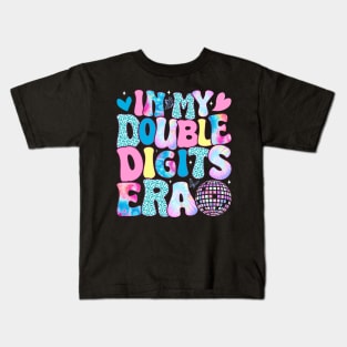 In My Double Digits Era Retro 10 Year Old 10th Birthday Girl Kids T-Shirt